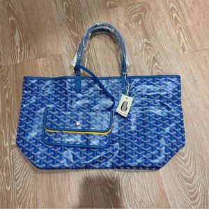 BNWT Goyard Blue St Louis Tote PM Bag